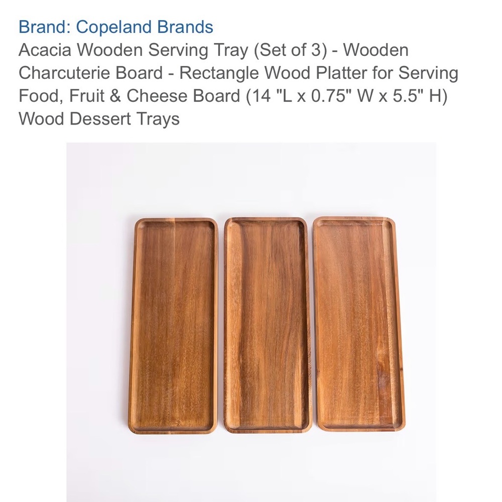 Copeland Wooden Trays *Set of 3 - Picture 2 of 4